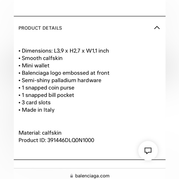 Mini Black Balenciaga Wallet - Picture 6 of 7